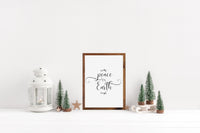 PEACE on EARTH SIGN | Holiday Sign | Decor | Christmas Farmhouse Sign