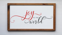 JOY to the WORLD Holiday Sign | Christmas Farmhouse Style Sign