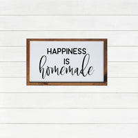 HAPPINESS is HOMEMADE Farmhouse Style Sign | Modern Rustic Home Decor