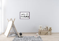 Let's Play Sign | Playroom Wall Decor | Kids Room Wood Sign