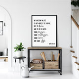 My Mission in Life Sign - Maya Angelou Quote Wood Sign | Farmhouse Wall Decor | Inspirational Quote