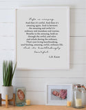 Life is Amazing Sign | L.R. Knost Quote | Wood Sign | Farmhouse Wall Decor