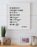 My Mission in Life Sign - Maya Angelou Quote Wood Sign | Farmhouse Wall Decor | Inspirational Quote