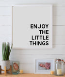 Enjoy the Little Things Wood Sign | Farmhouse Style Sign