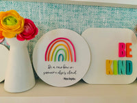 Be a Rainbow in Someone Else’s Cloud Sign | Rainbow Wood Sign | Colorful Wood Sign | Rainbow Wall Art