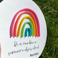 Be a Rainbow in Someone Else’s Cloud Sign | Rainbow Wood Sign | Colorful Wood Sign | Rainbow Wall Art