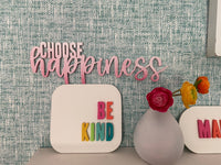 Be Kind Wood Sign | Be Kind 3D Sign| Rainbow Colorful Home Sign