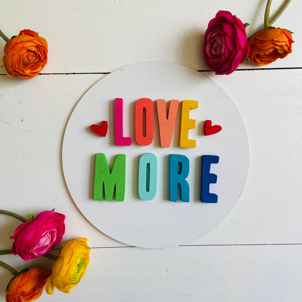 Love More 3D Wood Sign | Love More Shelf Decor | Small Love More Sign