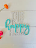 This is My Happy Place Wood Cutout | Happy Place 3D Wood Cutout | Happy Place Wood Wall Sign