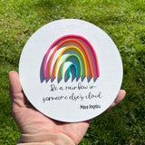 Be a Rainbow in Someone Else’s Cloud Sign | Rainbow Wood Sign | Colorful Wood Sign | Rainbow Wall Art