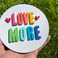 Love More 3D Wood Sign | Love More Shelf Decor | Small Love More Sign