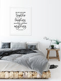 And We Were Together Laughing and We Didn't Care About Anything Wood Sign | Charles Bukowski Quote Wall Sign Decor | Farmhouse Style