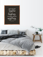 And We Were Together Laughing and We Didn't Care About Anything Wood Sign | Charles Bukowski Quote Wall Sign Decor | Farmhouse Style