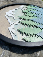 3D Mountain Wall Decor Round