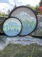 3D Mountain Wall Decor Round
