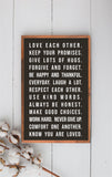 Love Each Other Family Wood Sign | Family Rules Sign | Family Farmhouse Style Sign | You are Loved Sign