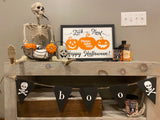 Please Take One Happy Halloween Wood Sign | Trick or Treat Farmhouse Sign | Pumpkin Jack o’Lantern Wall Decor