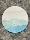 Mountains Wall Wood Decor | Mountain Wood Wall Art | Mountain Scene Wood Art