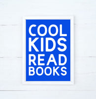 Cool Kids Read Books Wood Sign | Farmhouse Style Sign | Kids Decor Children's Room Sign