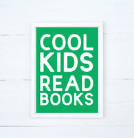 Cool Kids Read Books Wood Sign | Farmhouse Style Sign | Kids Decor Children's Room Sign