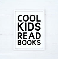 Cool Kids Read Books Wood Sign | Farmhouse Style Sign | Kids Decor Children's Room Sign
