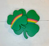 Four Leaf Clover Table Decor | St. Patrick’s Day Clover Decor | Clover Rainbow Mantle Accent | Shamrock Decor