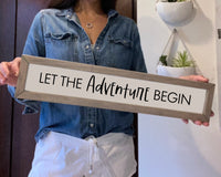 Let the Adventure Begin Wood Sign  | Adventure Wall Decor